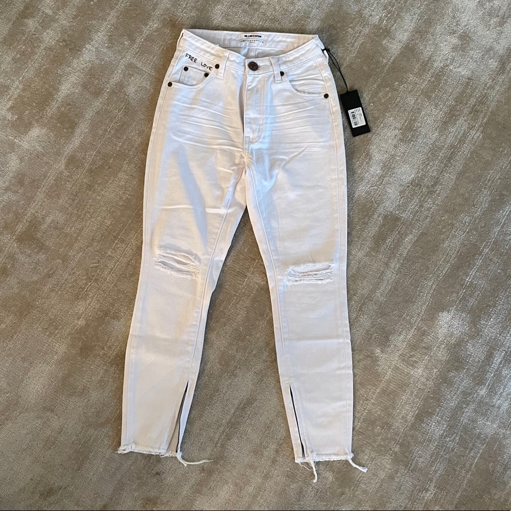 One Teaspoon white ripped Jean